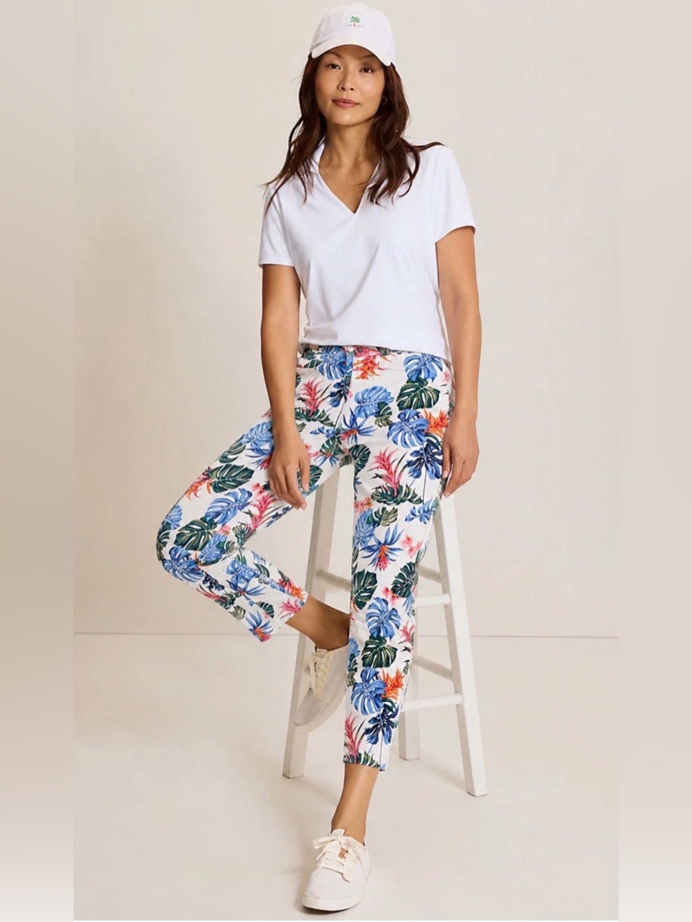 Tommy Bahama High Rise Ankle Denim Tropical Bogart Blooms 31x28 NWT